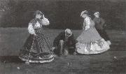 Winslow Homer Das Krocketspiel painting